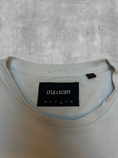 Lyle & Scott T-shirt Backprint Weiß Navy Blau L