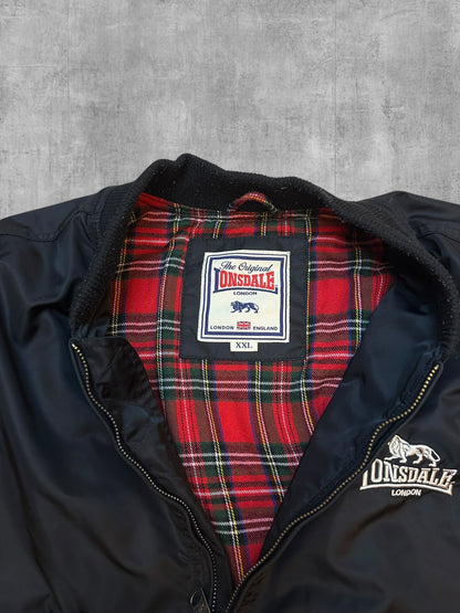 Lonsdale London Harrington Bomber Jacke Schwarz XL