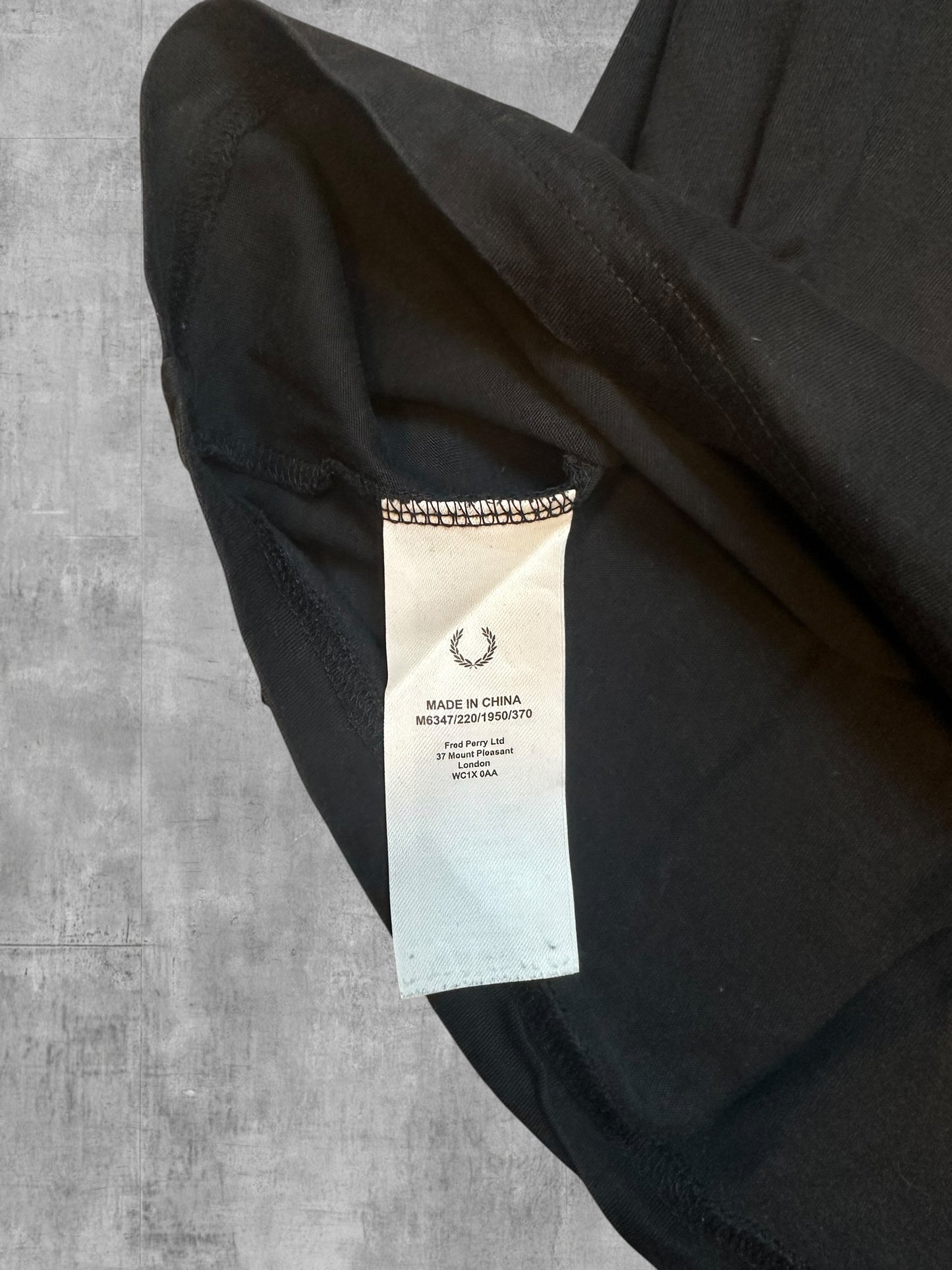 Fred Perry T-shirt Taped Schwarz Weiß M