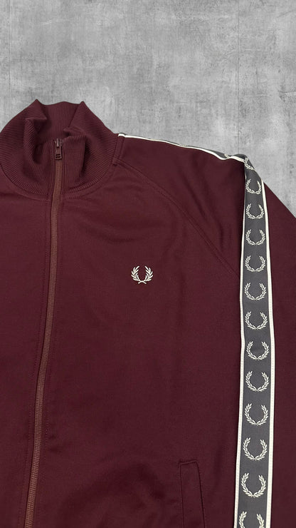 Fred Perry Trainingsjacke Taped Weinrot L