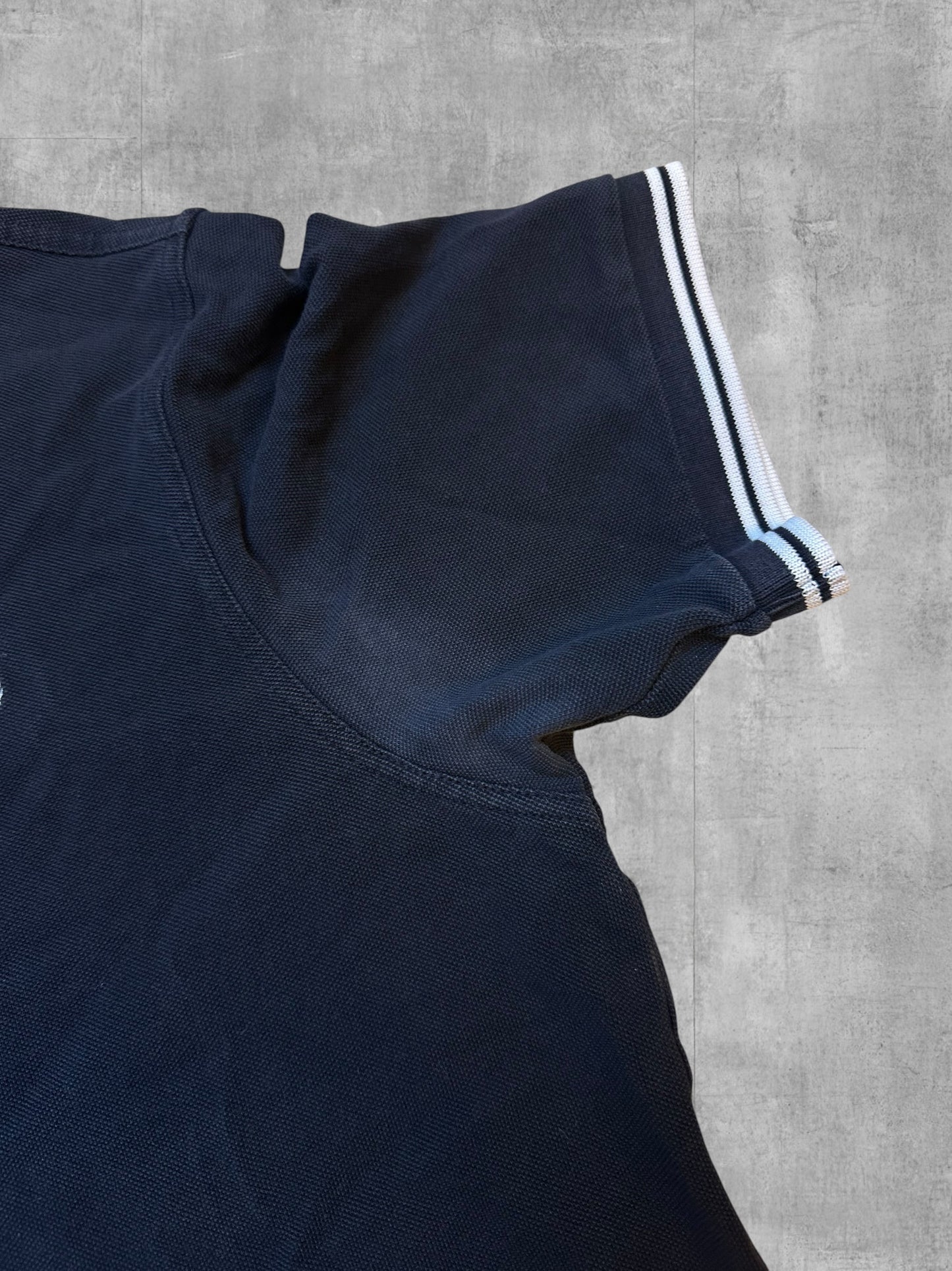 Fred Perry Polo Shirt Schwarz Weiß L