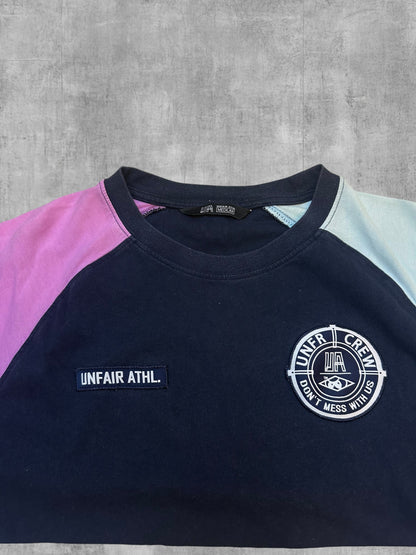 Unfair Athletics T-Shirt Navy Blau Weiß M