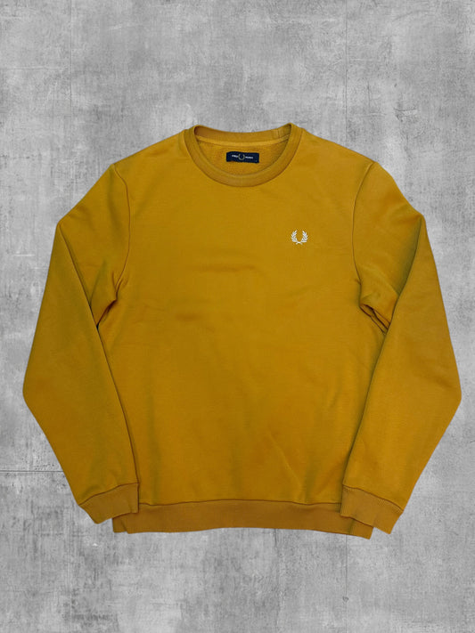 Fred Perry Sweatshirt Backprint Ocker S