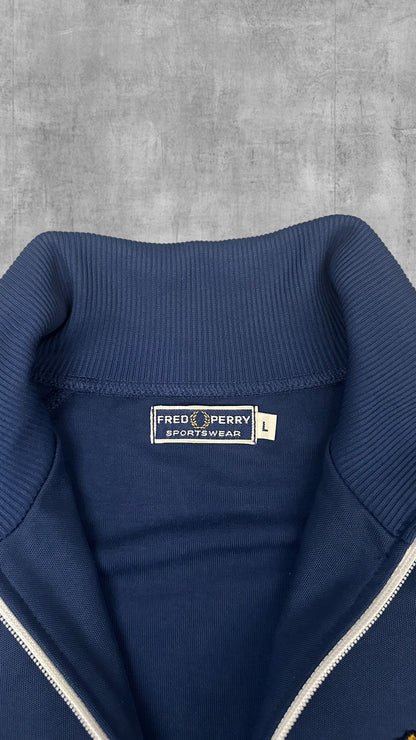 Fred Perry Trainingsjacke Taped Dunkelblau Gold L