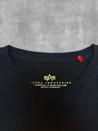 Alpha Industries T-Shirt Schwarz Gold M