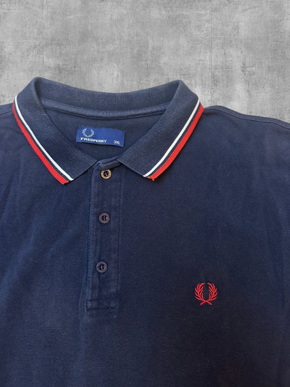 Fred Perry Polo Shirt Schwarz Rot Weiß 3XL