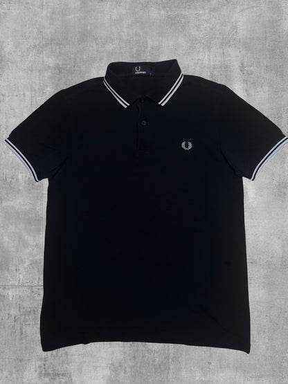 Fred Perry Polo Shirt Schwarz Weiß S