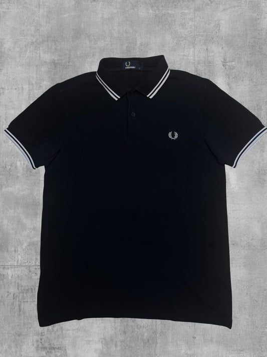 Fred Perry Polo Shirt Schwarz Weiß S