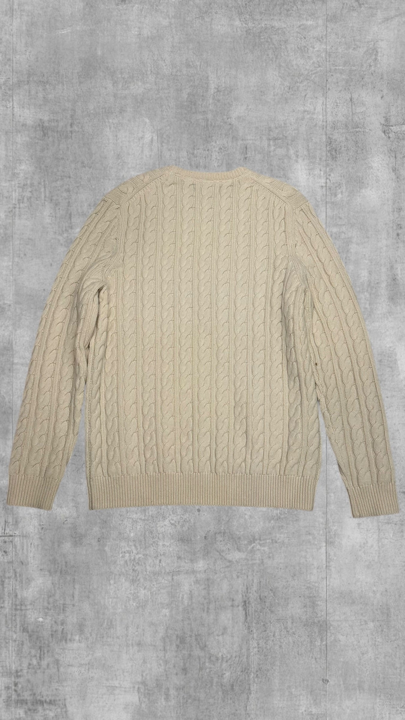 Lyle & Scott Knit Sweater Sweatshirt Beige Creme Weiß L