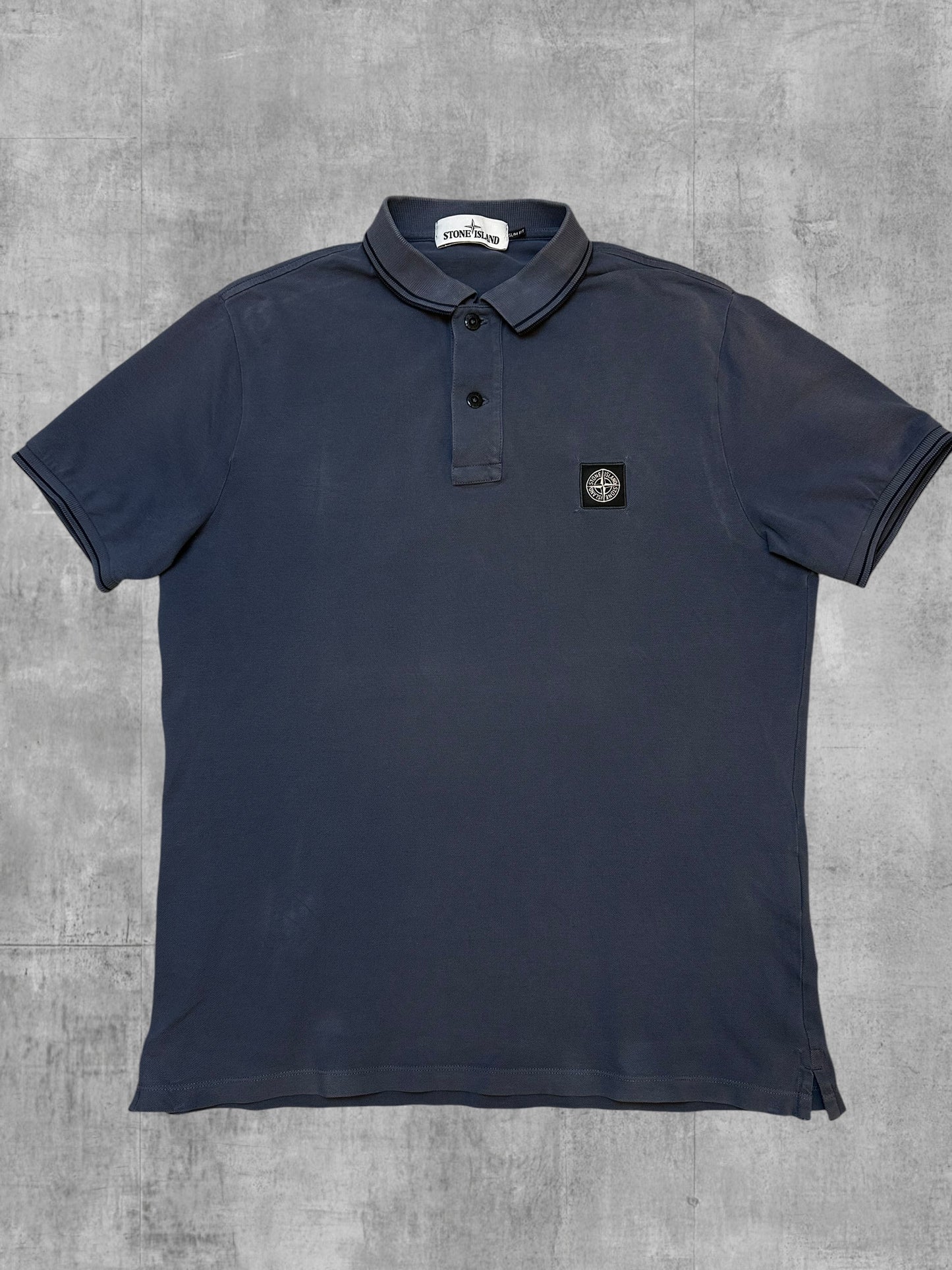 Stone Island Polo Shirt Grau L Slim Fit