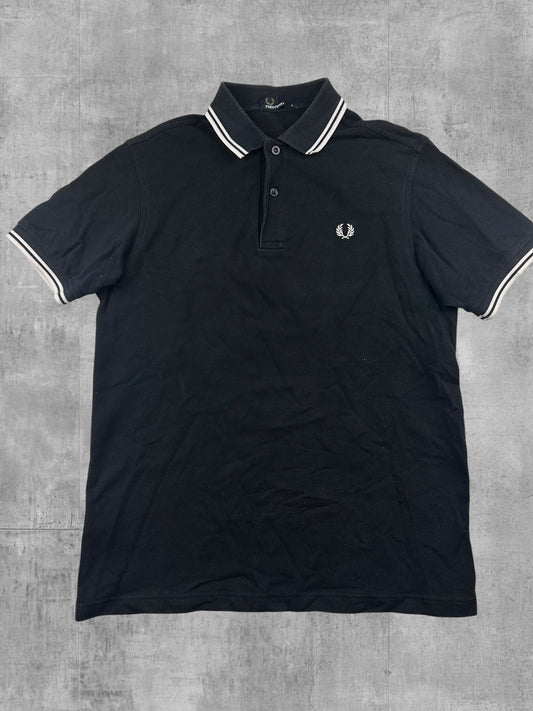 Fred Perry Polo Shirt Schwarz Weiß S