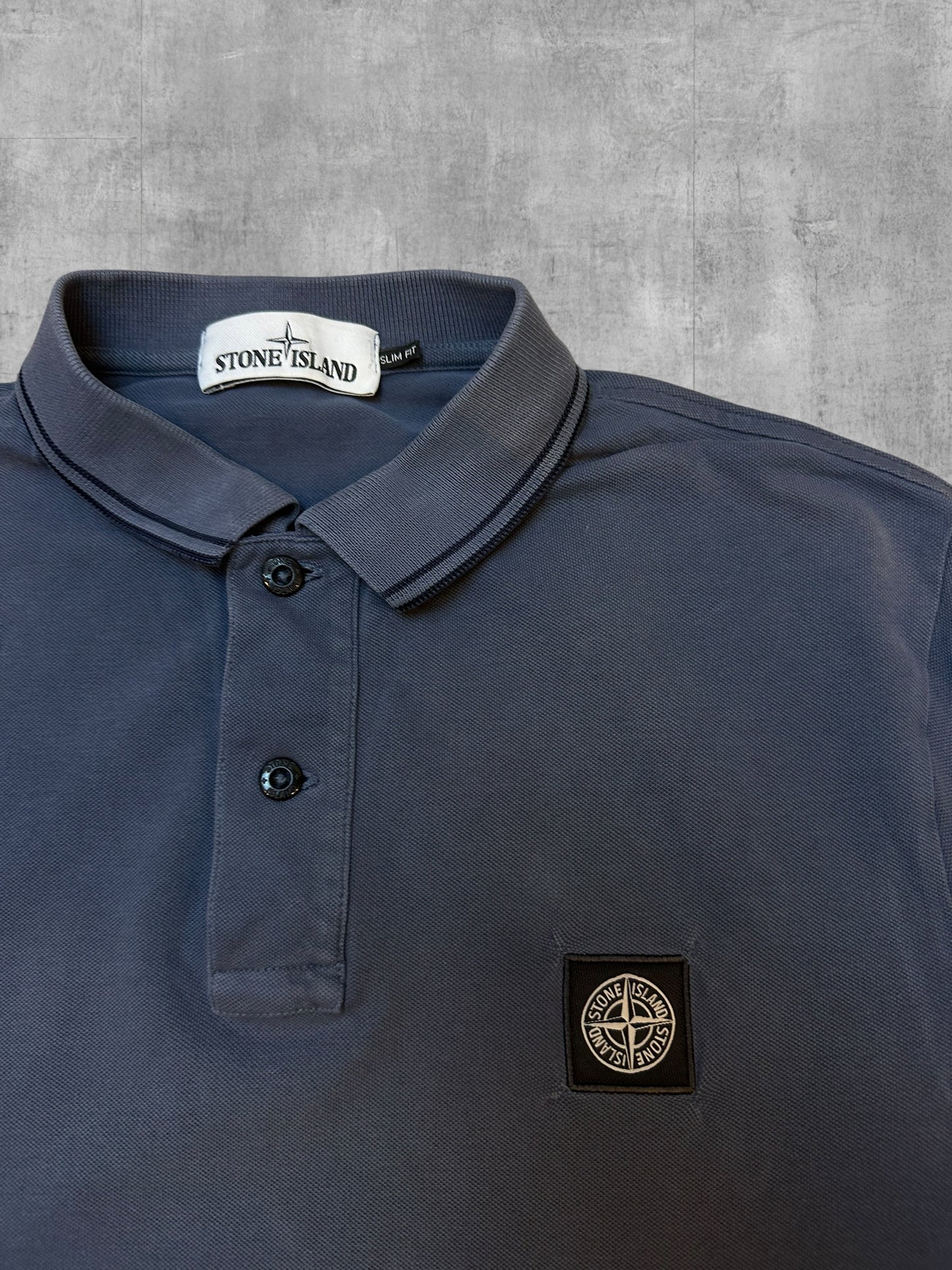 Stone Island Polo Shirt Grau L Slim Fit