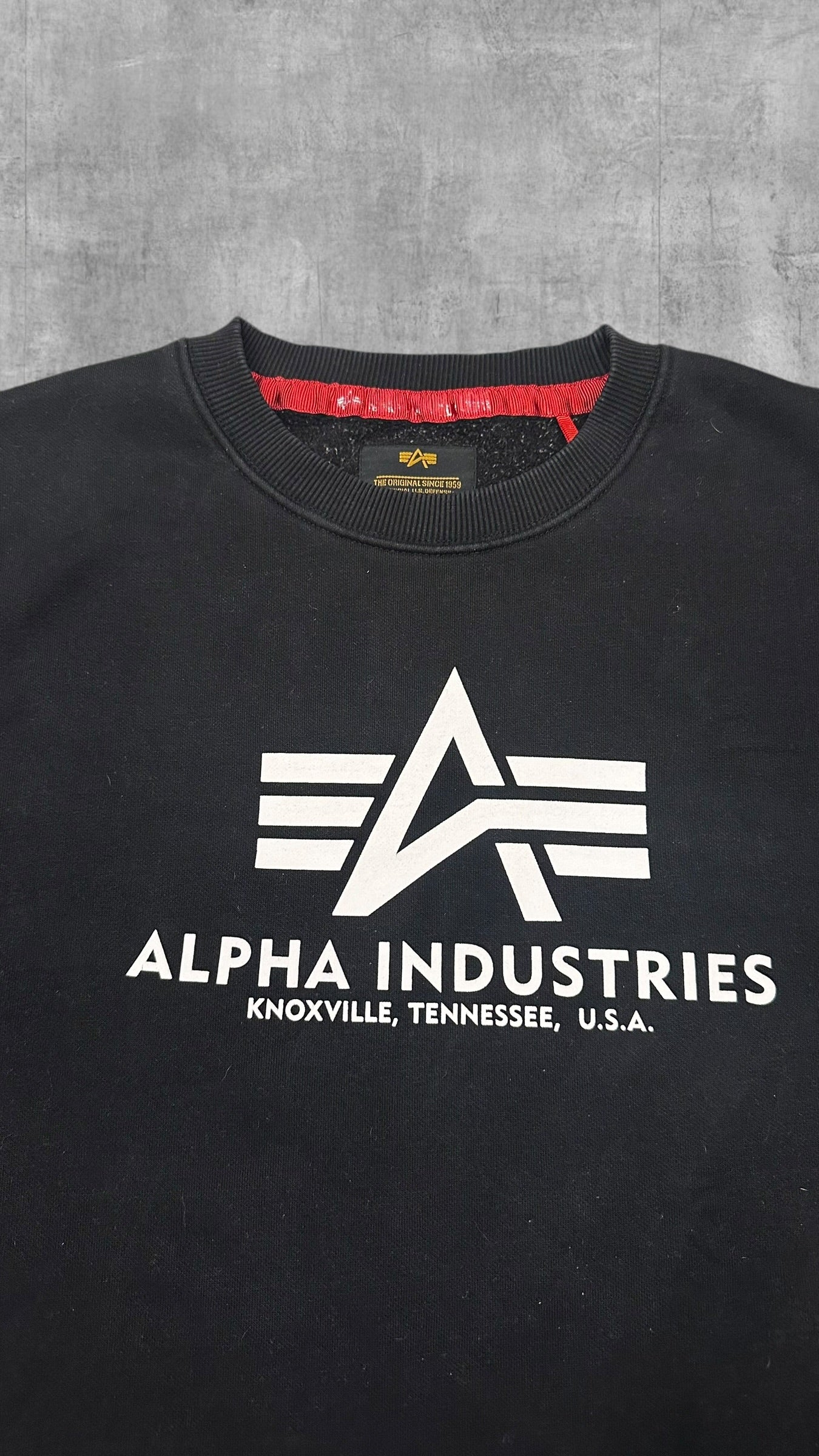 Alpha Industries Sweatshirt Schwarz Weiß L