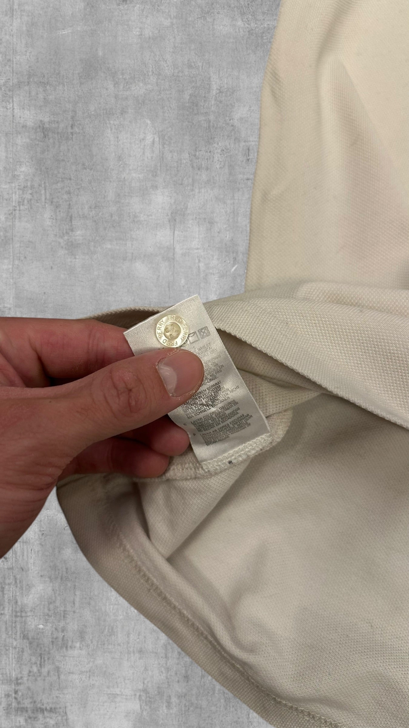 Fred Perry Polo Shirt Creme Weiß S