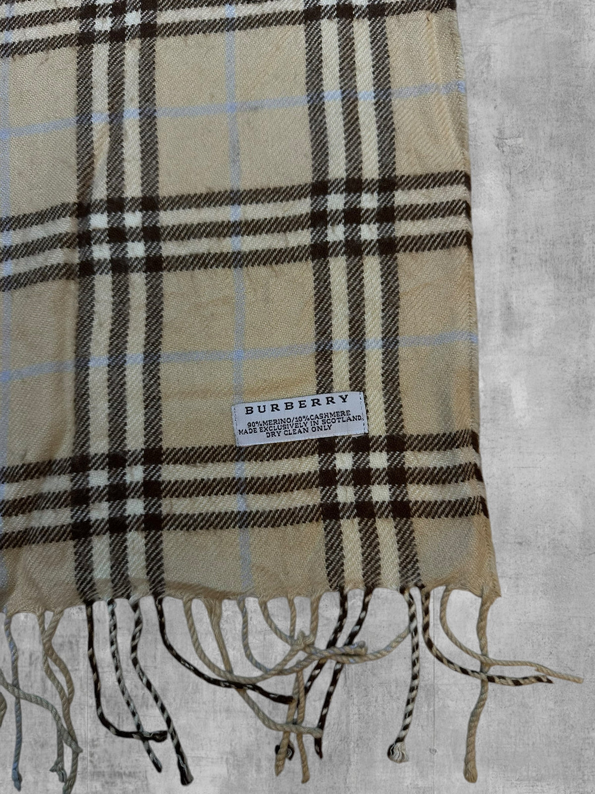 Burberry Schal Creme Weiß