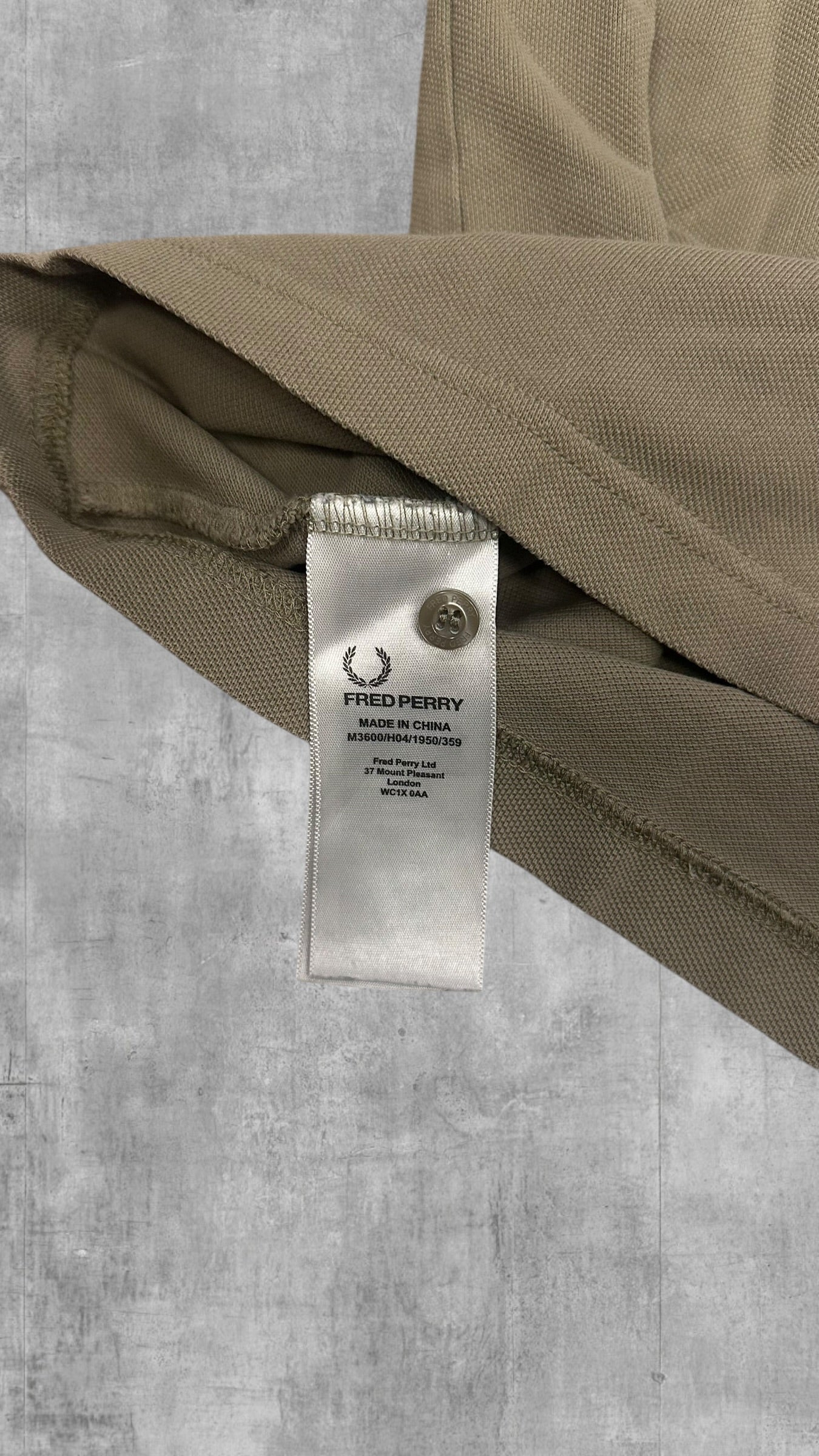 Fred Perry Polo Shirt Beige/ Khaki Weiß S