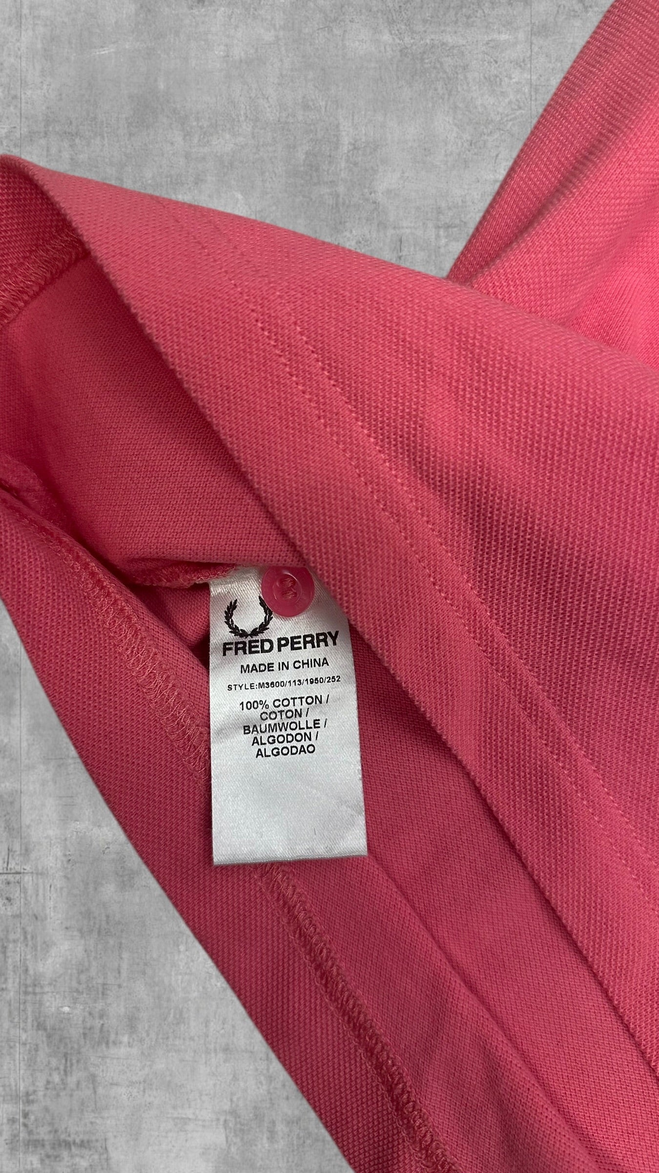 Fred Perry Polo Shirt Pink L
