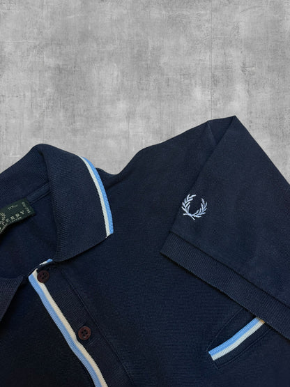 Fred Perry Vintage Polo Shirt Navy Blau L