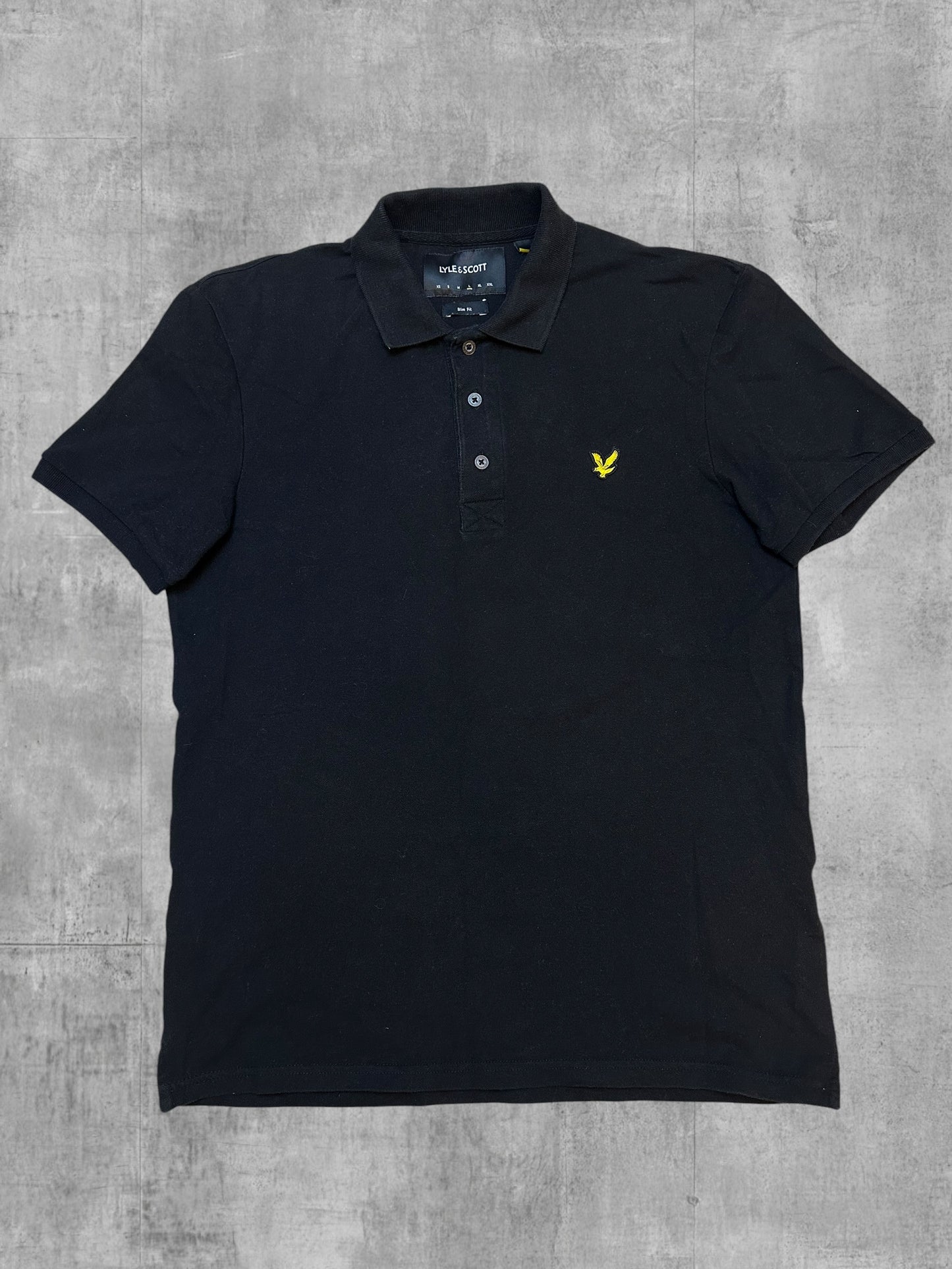 Lyle & Scott Polo Shirt Schwarz L Slim Fit