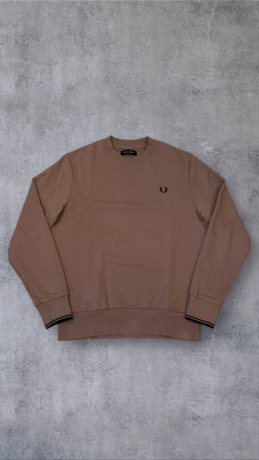 Fred Perry Sweatshirt Dunkelbeige M