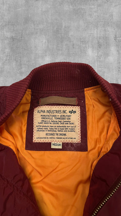 Alpha Industries Bomberjacke Weinrot S