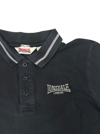 Lonsdale London Polo Shirt Schwarz L Slim Fit