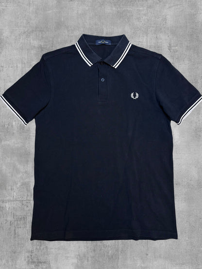 Fred Perry Polo Shirt Schwarz Weiß M