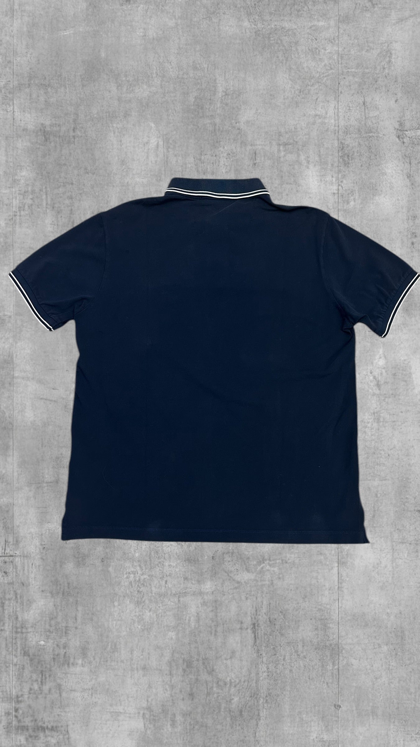 Stone Island Polo Shirt Navy Blau Weiß L Slim Fit