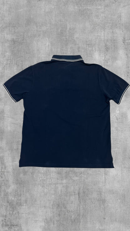 Stone Island Polo Shirt Navy Blau Weiß L Slim Fit