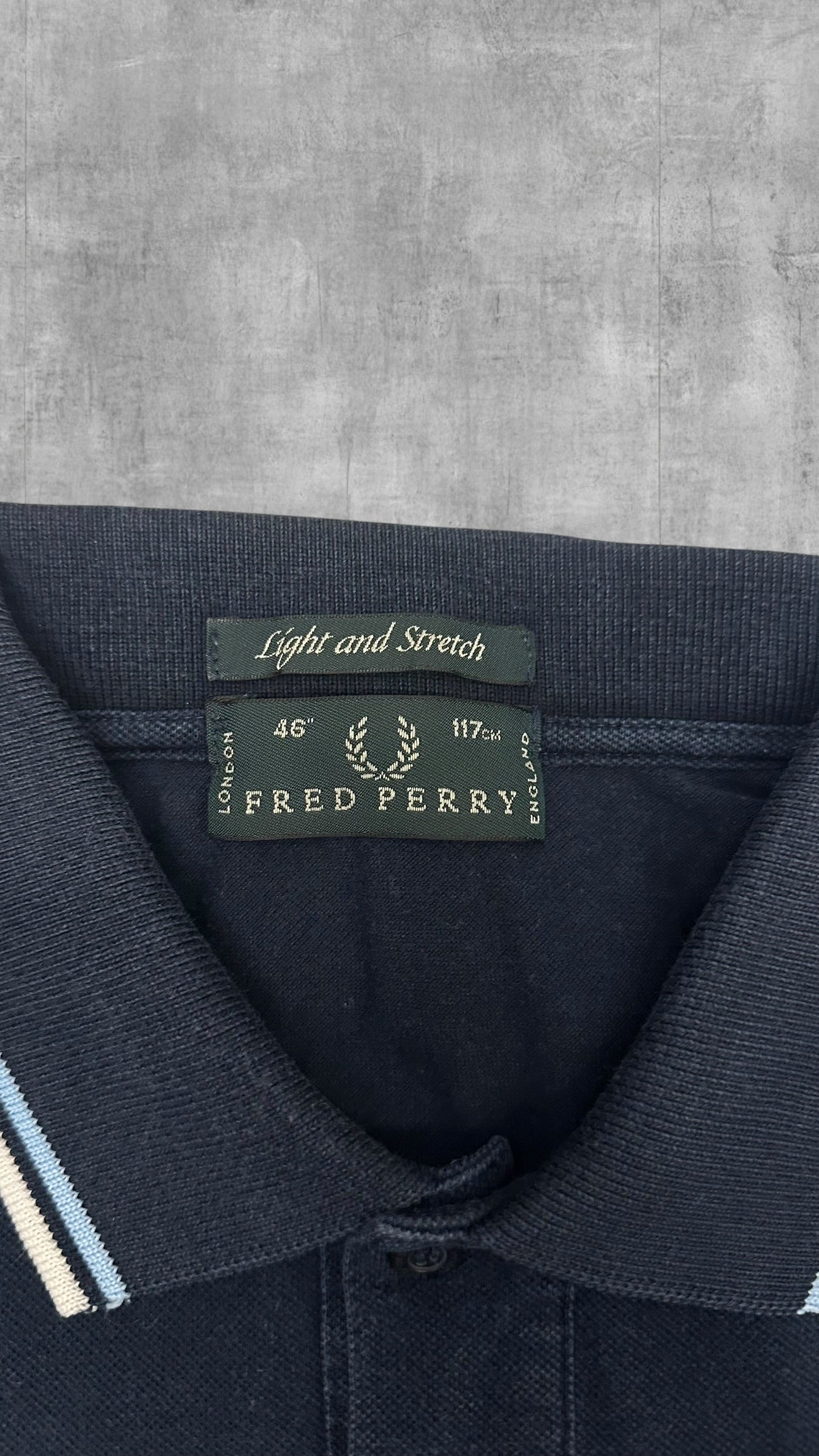 Fred Perry Polo Shirt Schwarzblau Weiß L