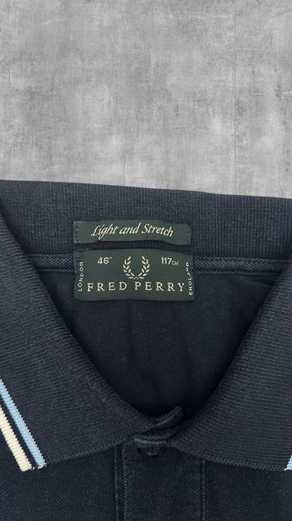 Fred Perry Polo Shirt Schwarzblau Weiß L