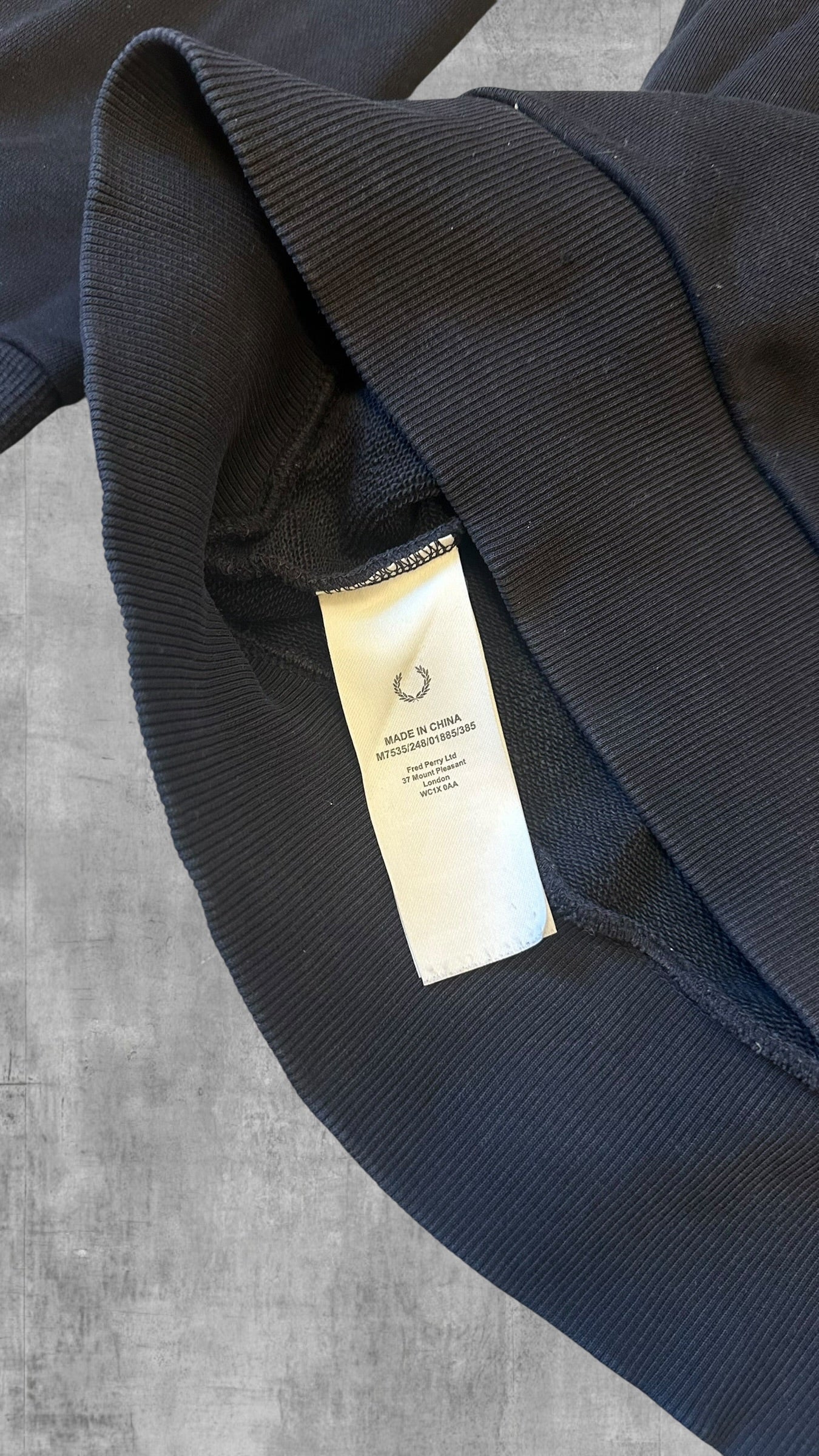 Fred Perry Sweatshirt Schwarz L