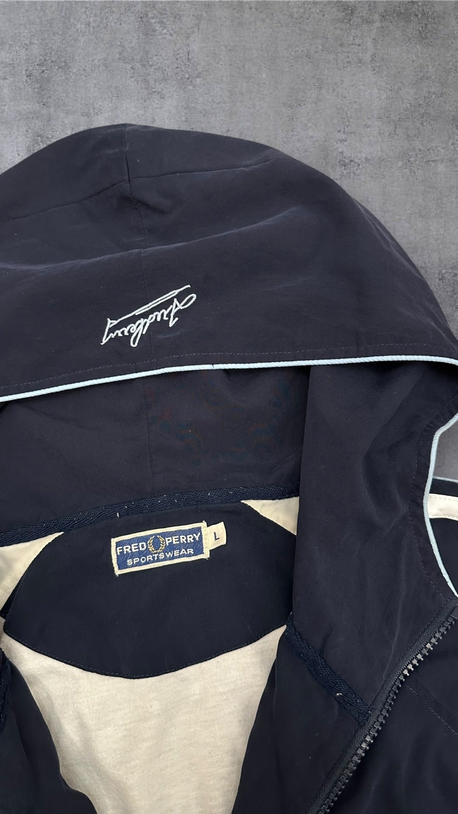 Fred Perry Vintage Trainingsjacke Taped Zip Jacke L