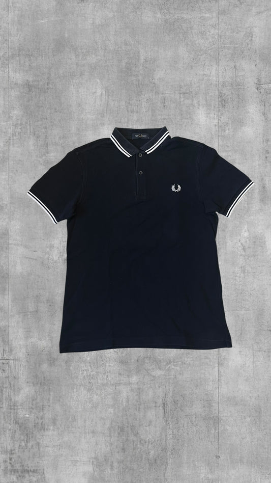 Fred Perry Polo Shirt Schwarz Weiß S