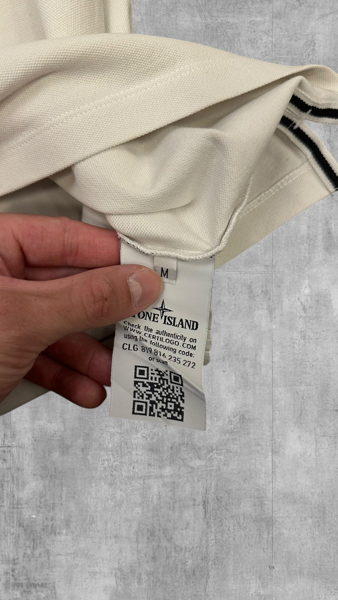 Stone Island Polo Shirt Weiß M Slim Fit