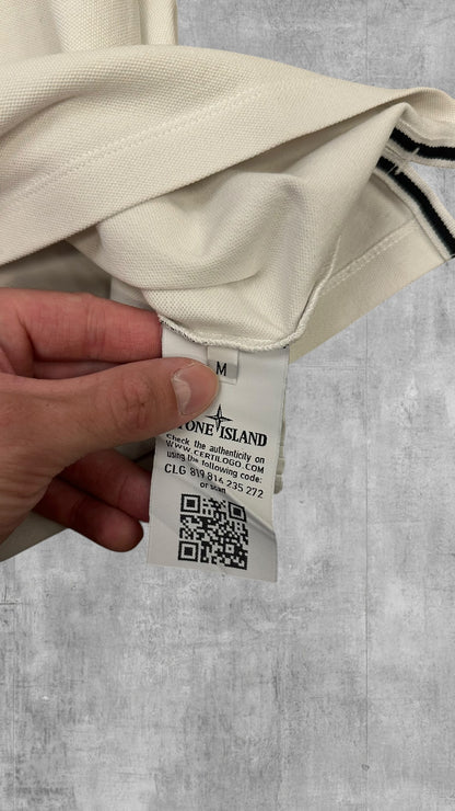 Stone Island Polo Shirt Weiß M Slim Fit