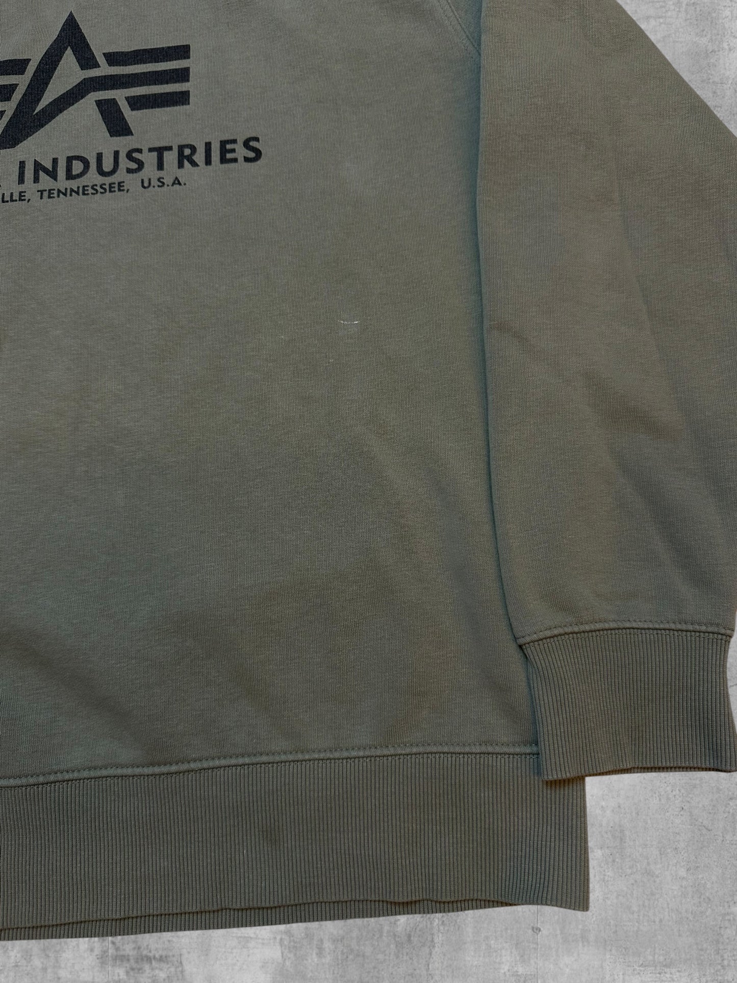 Alpha Industries Sweatshirt Khaki Schwarz L