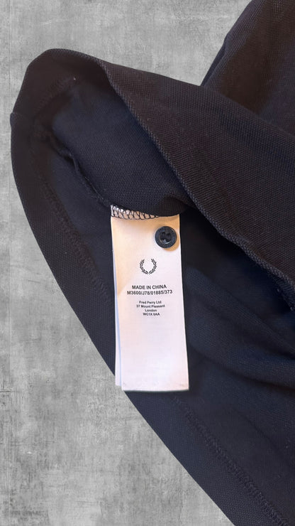 Fred Perry Polo Shirt Schwarz Weiß Rosa S