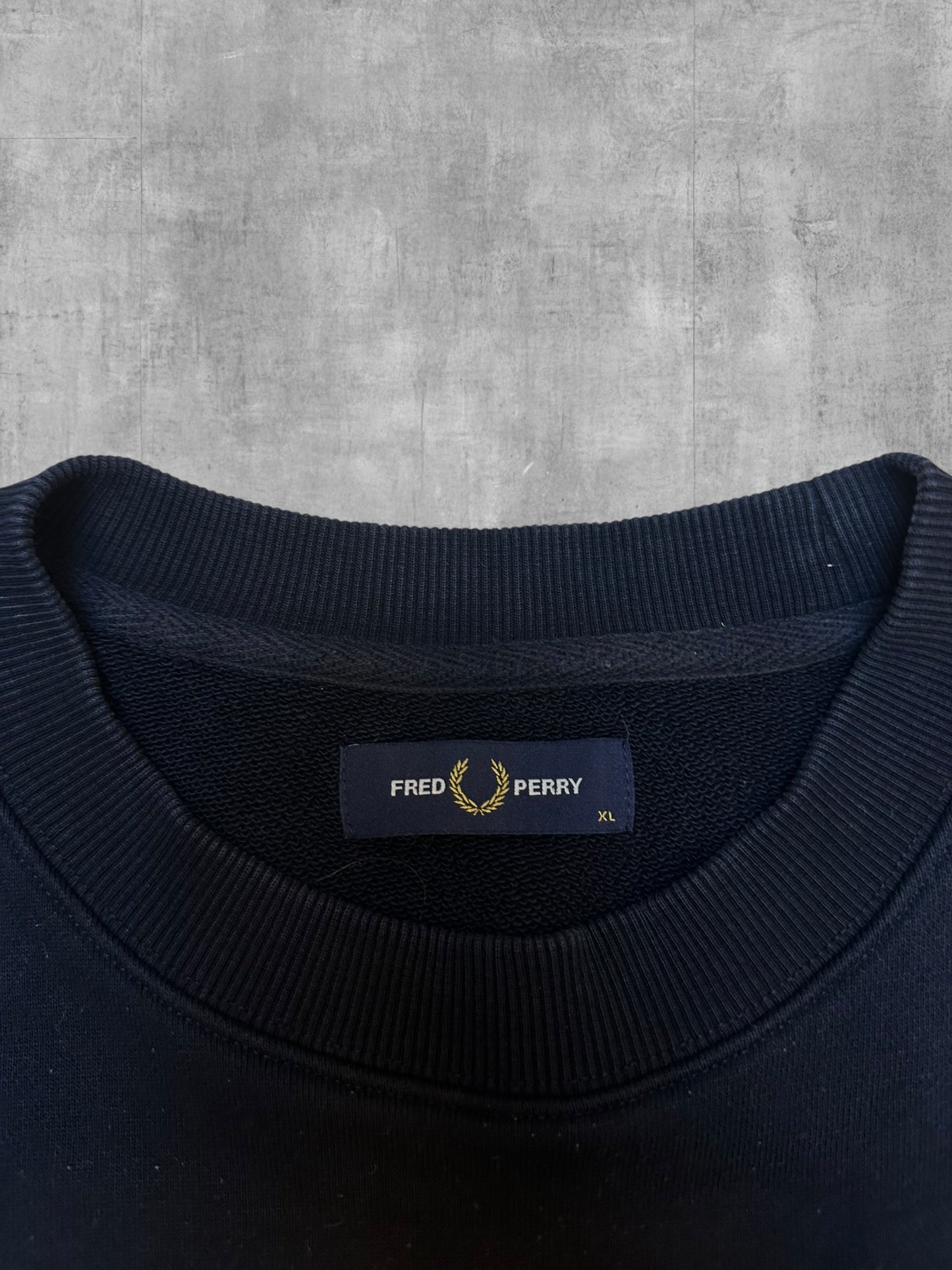 Fred Perry Sweatshirt Schwarz Weiß XL