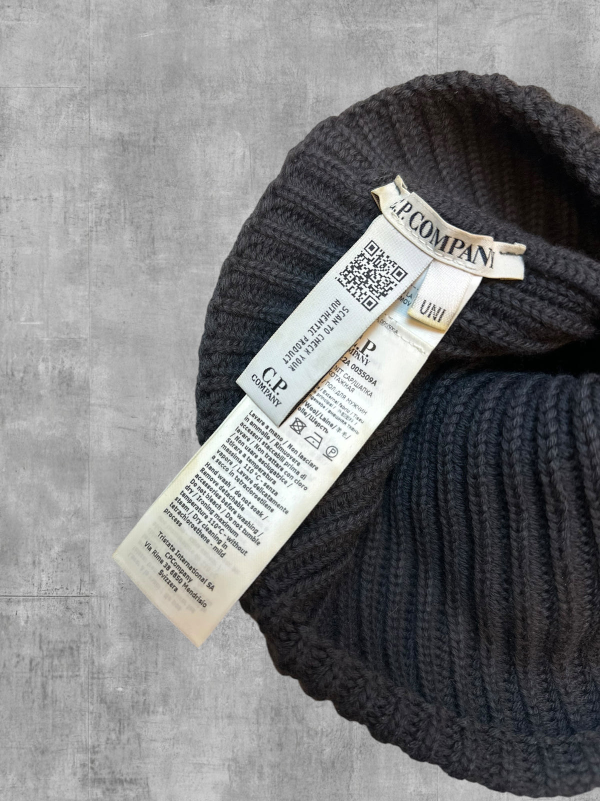 C.P. Company Beanie Mütze Schwarz