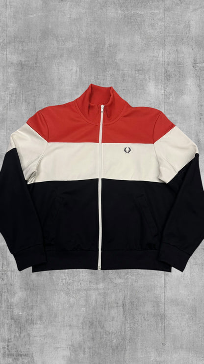 Fred Perry Trainingsjacke Rot Weiß Schwarzblau Damengröße L Herren S-M
