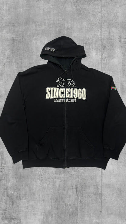 Lonsdale London Zip Hoodie Jacke Schwarz XL