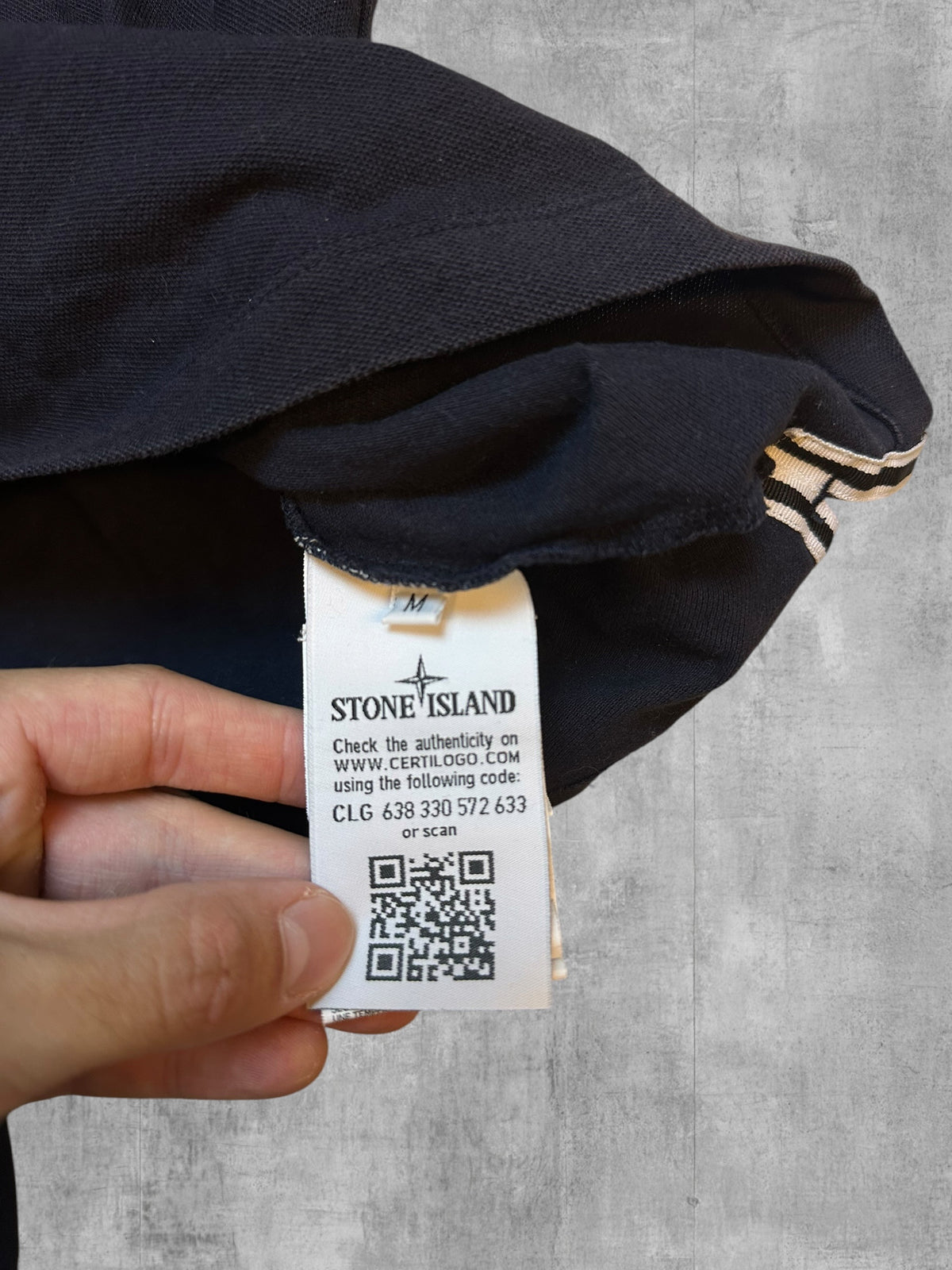 Stone Island Polo Shirt Schwarz Weiß M