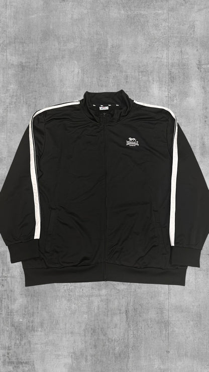Lonsdale London taped Trainingsjacke Schwarz Weiß 4XL