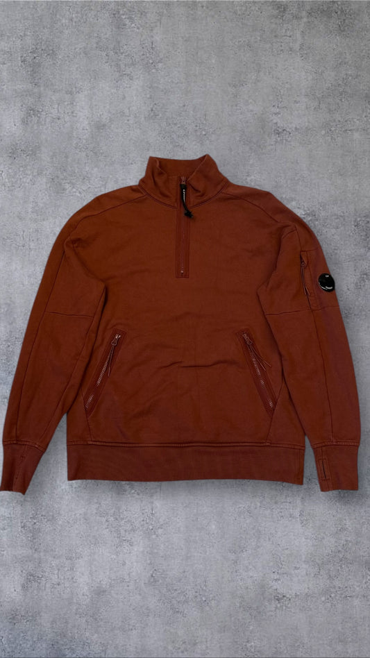 C.P. Company Half Zip Sweatshirt Rostrot L