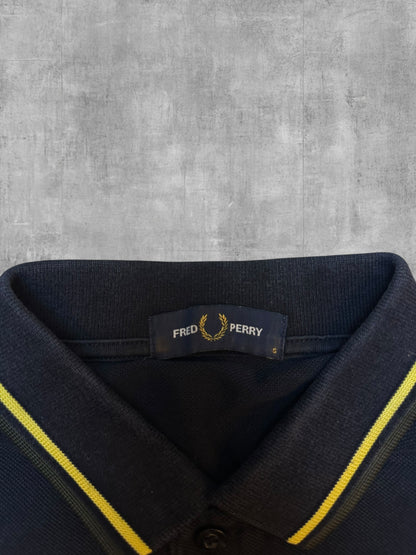 Fred Perry Polo Shirt Schwarz Gold S
