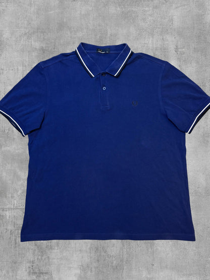 Fred Perry Polo Shirt Blau Schwarz Weiß XXL