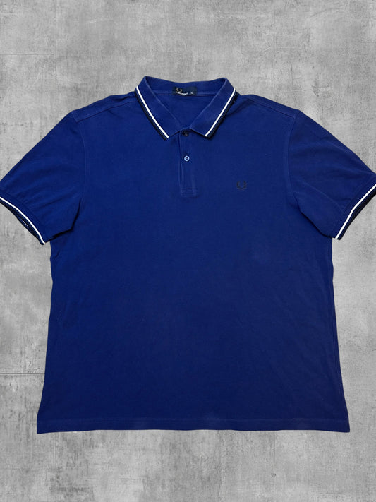 Fred Perry Polo Shirt Blau Schwarz Weiß XXL