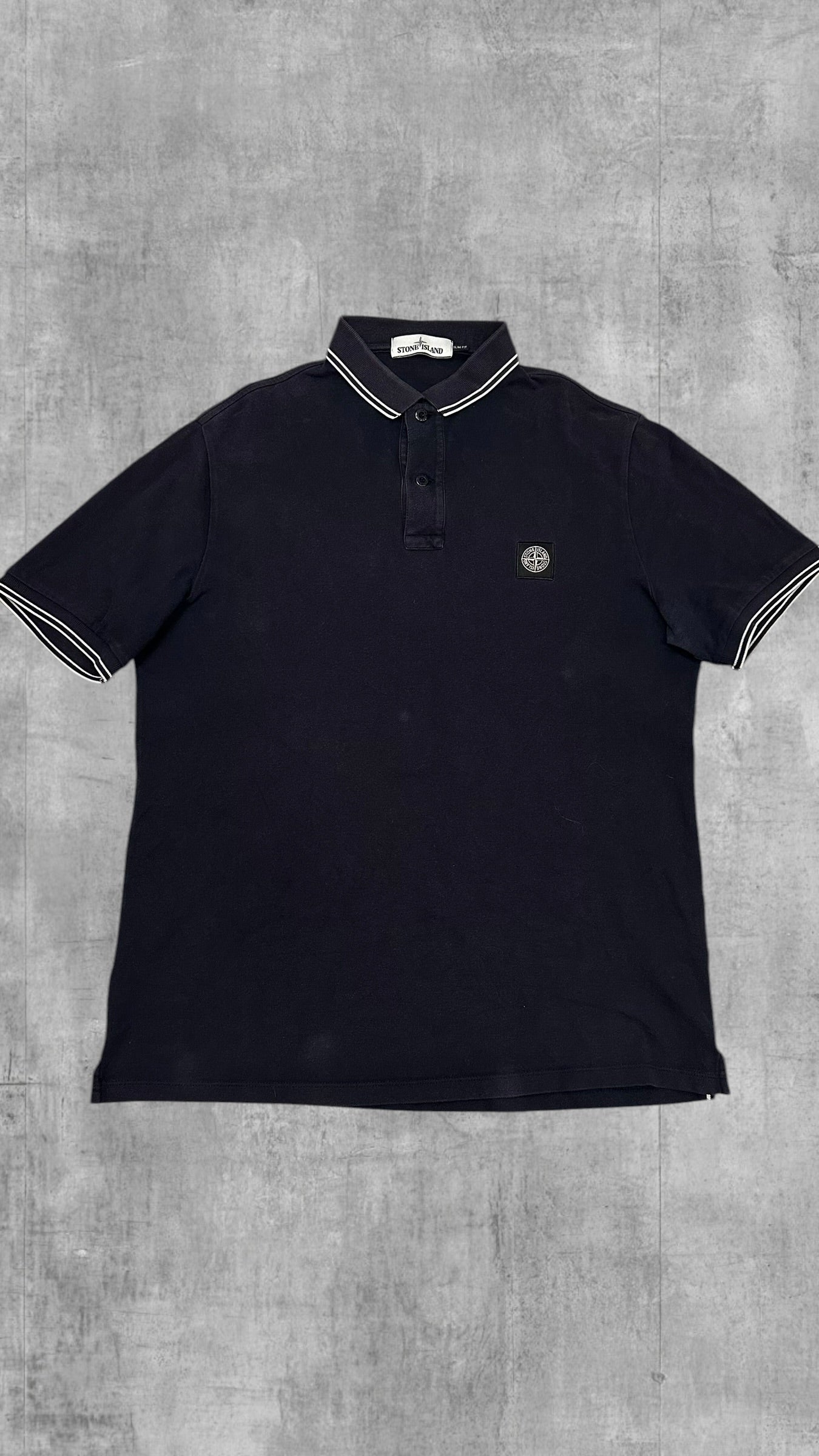 Stone Island Polo Shirt Schwarzblau XL slim fit
