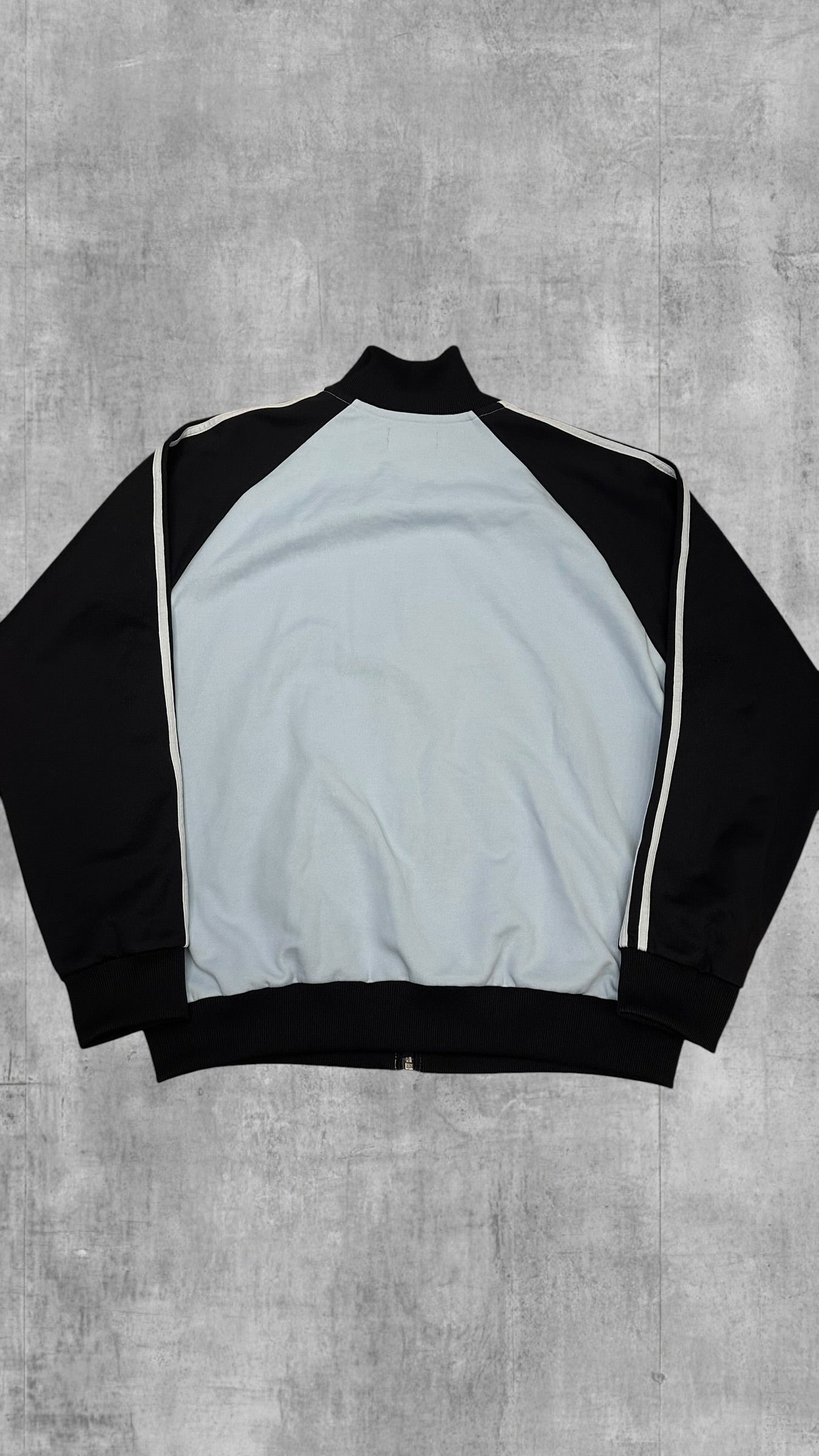 Fred Perry Vintage Trainingsjacke Taped Schwarzblau Hellblau Weiß L